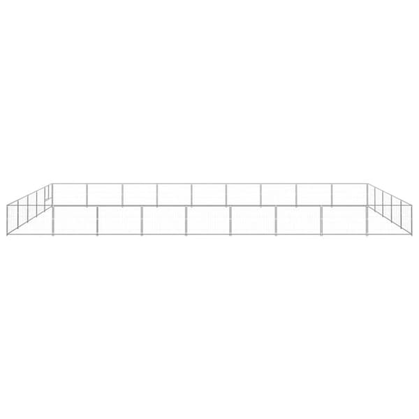 vidaXL Koiranhäkki hopea 45 m² teräs -  Koiranhäkit & aitaukset