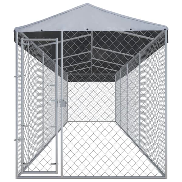 vidaXL Koiran ulkohäkki katoksella 760x190x225 cm - Koiranhäkit & aitaukset