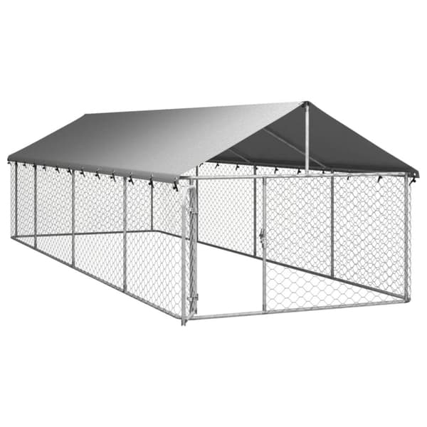 vidaXL Koiran ulkohäkki katoksella 600x200x150 cm -  Koiranhäkit & aitaukset