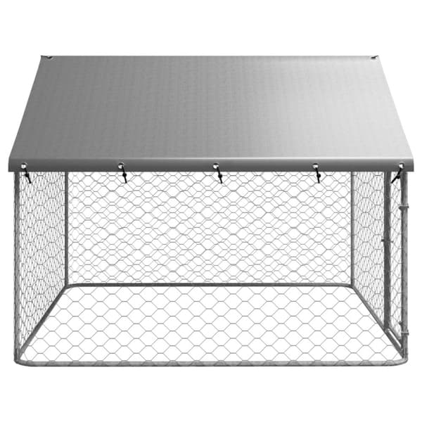 vidaXL Koiran ulkohäkki katoksella 200x200x150 cm -  Koiranhäkit & aitaukset