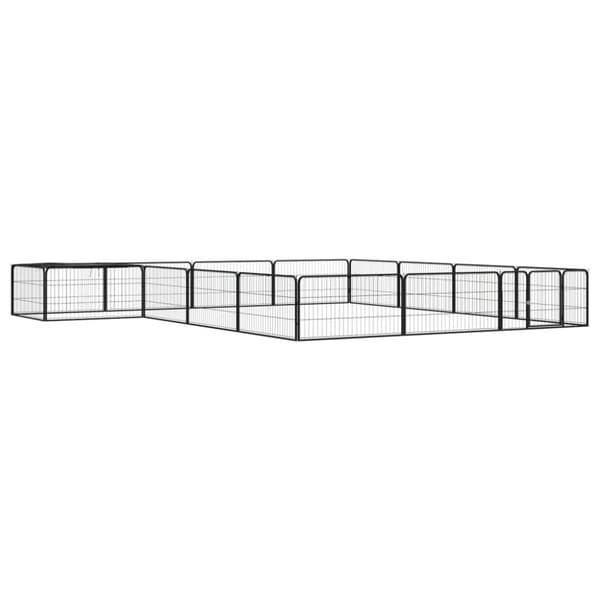 vidaXL Koiranhäkki 16 paneelia musta 100x50 cm jauhemaalattu teräs -  Koiranhäkit & aitaukset
