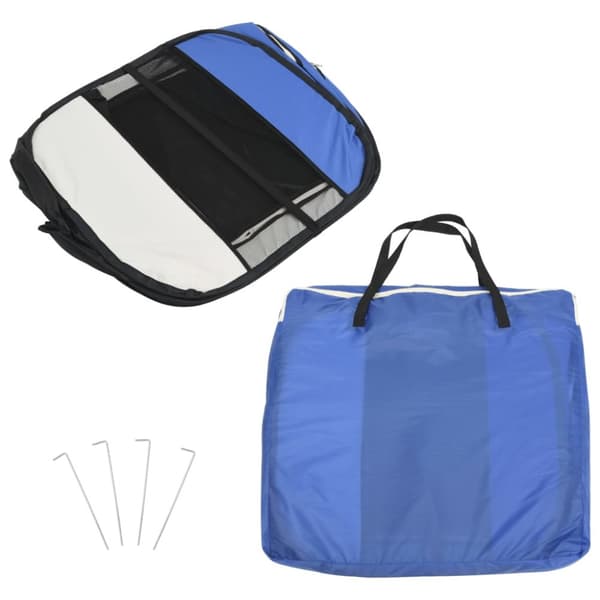 vidaXL foldbar hundegård med bæretaske 90x90x58 cm blå -  Hundebure & løbegårde