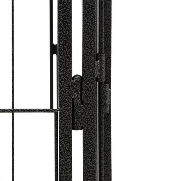vidaXL 32-panels hundegård 100x50 cm pulverlakeret stål sort -  Hundebure & løbegårde