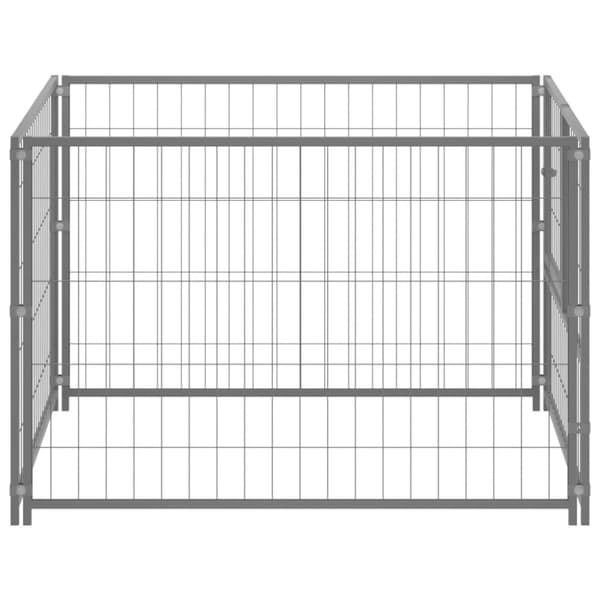 vidaXL Koiranhäkki hopea 100x100x70 cm teräs -  Koiranhäkit & aitaukset
