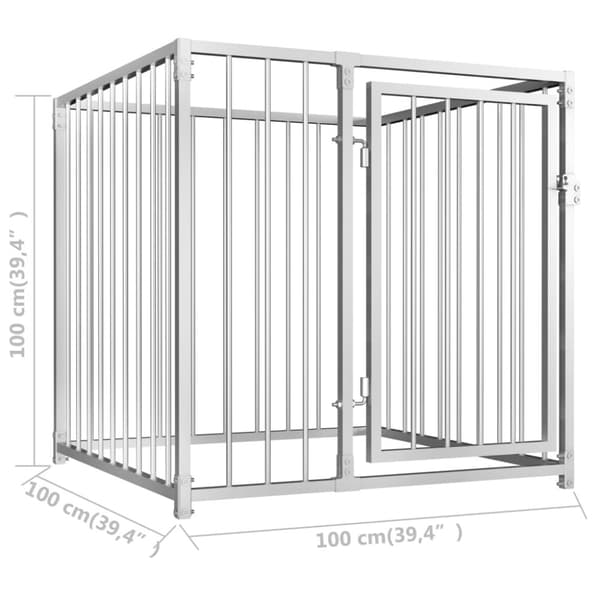 vidaXL Koiran ulkohäkki 100x100x100 cm -  Koiranhäkit & aitaukset