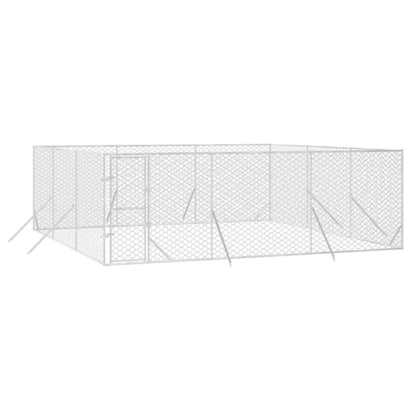 vidaXL Koiran ulkohäkki hopea 6x6x2 m galvanoitu teräs -  Koiranhäkit & aitaukset