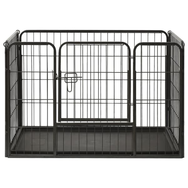 vidaXL hvalpegård 91,5x59x61 cm stål -  Hundebure & løbegårde