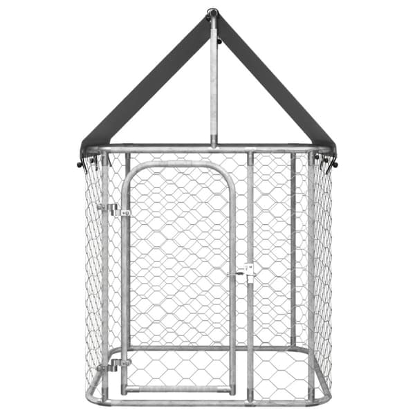 vidaXL Koiran ulkohäkki katoksella 100x100x150 cm - Koiranhäkit & aitaukset