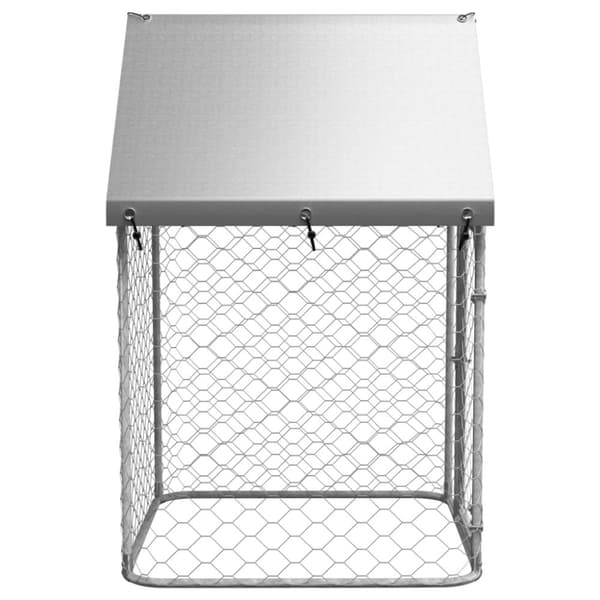 vidaXL Koiran ulkohäkki katoksella 100x100x150 cm - Koiranhäkit & aitaukset