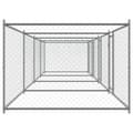 Pikkukuva 6 / 10: vidaXL Koiranhäkki ovilla harmaa 8x2x1,5 m galvanoitu teräs -  Koiranhäkit & aitaukset