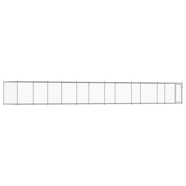 vidaXL Koiranhäkki ovella harmaa 12x2x1,5 m galvanoitu teräs -  Koiranhäkit & aitaukset