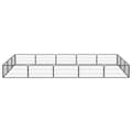 Pikkukuva 3 / 8: The Living Store Koiranhäkki 16 paneelia musta 100x50 cm jauhemaalattu teräs -  Koiranhäkit & aitaukset