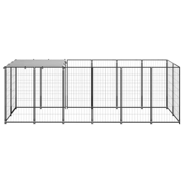 The Living Store hundeløbegård 330x110x110 cm stål sort -  Hundebure & løbegårde
