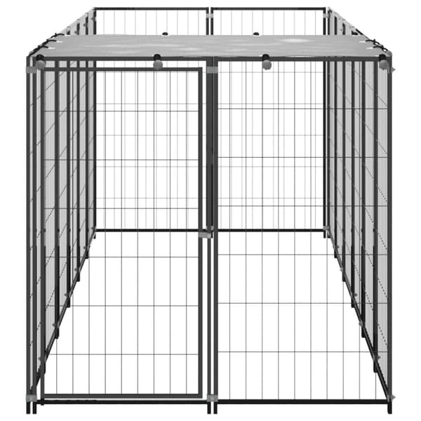 The Living Store hundeløbegård 330x110x110 cm stål sort -  Hundebure & løbegårde