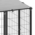 Miniatyrbillede 5 af 6: The Living Store hundeløbegård 330x110x110 cm stål sort -  Hundebure & løbegårde