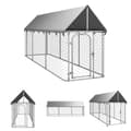 Pikkukuva 1 / 6: The Living Store Koiran ulkohäkki katoksella 400x100x150 cm -  Koiranhäkit & aitaukset