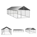 Pikkukuva 1 / 6: The Living Store Koiran ulkohäkki katoksella 600x200x150 cm -  Koiranhäkit & aitaukset