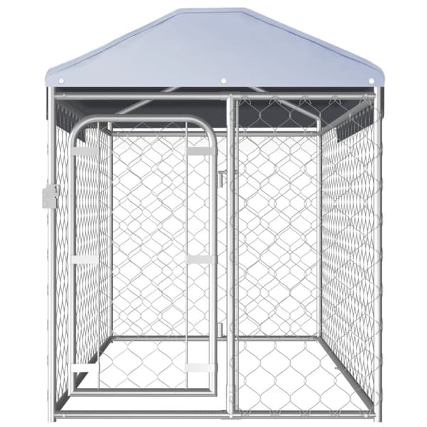 The Living Store Koiran ulkohäkki katoksella 200x100x125 cm - Koiranhäkit & aitaukset