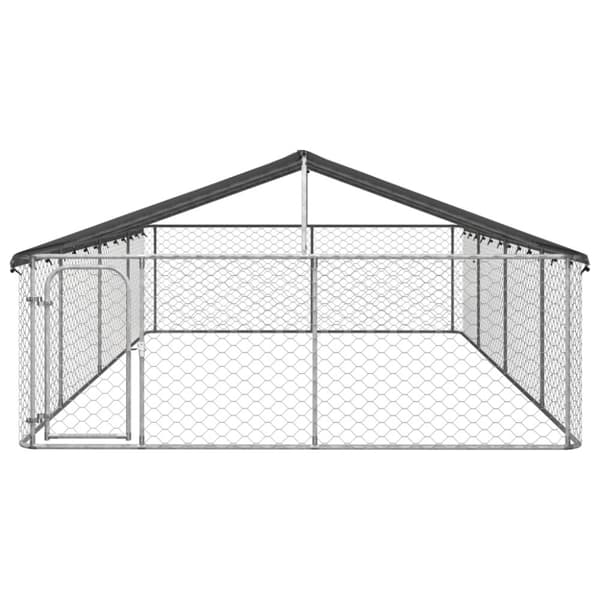 The Living Store Koiran ulkohäkki katoksella 600x300x150 cm - Koiranhäkit & aitaukset