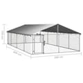 Pikkukuva 6 / 6: The Living Store Koiran ulkohäkki katoksella 600x300x150 cm -  Koiranhäkit & aitaukset