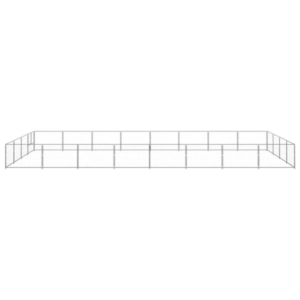The Living Store hundeløbegård 32 m² stål sølvfarvet -  Hundebure & løbegårde