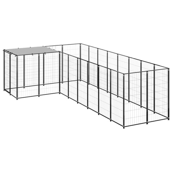 The Living Store hundeløbegård 6,05 m² stål sort -  Hundebure & løbegårde