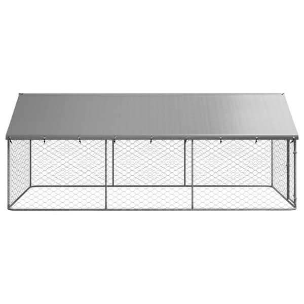The Living Store Koiran ulkohäkki katoksella 400x200x150 cm - Koiranhäkit & aitaukset