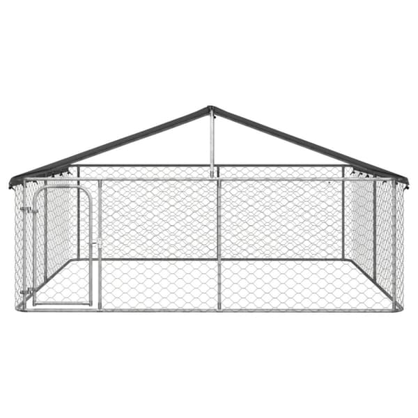 The Living Store Koiran ulkohäkki katoksella 300x300x150 cm - Koiranhäkit & aitaukset