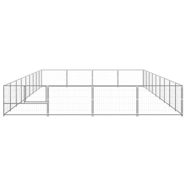 The Living Store Koiranhäkki hopea 36 m² teräs -  Koiranhäkit & aitaukset