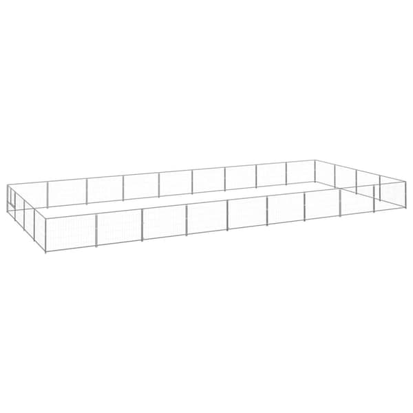 The Living Store Koiranhäkki hopea 36 m² teräs -  Koiranhäkit & aitaukset