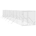 Pikkukuva 4 / 5: The Living Store Koiran ulkohäkki hopea 2x14x2 m galvanoitu teräs -  Koiranhäkit & aitaukset