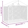 Pikkukuva 6 / 6: The Living Store Koiran ulkohäkki katolla hopea 3x1,5x2,5 m galvanoitu teräs -  Koiranhäkit & aitaukset