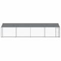 Pikkukuva 5 / 10: The Living Store Koiranhäkki katolla ja ovella harmaa 8x2x2 m galvanoitu teräs -  Koiranhäkit & aitaukset