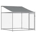 Pikkukuva 8 / 10: The Living Store Koiranhäkki katolla ja ovella harmaa 8x2x2 m galvanoitu teräs -  Koiranhäkit & aitaukset