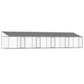 Pikkukuva 3 / 10: The Living Store Koiranhäkki katolla ja ovilla harmaa 10x2x2 m galvanoitu teräs -  Koiranhäkit & aitaukset