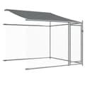 Pikkukuva 9 / 10: The Living Store Koiranhäkki katolla ja ovilla harmaa 10x2x2 m galvanoitu teräs -  Koiranhäkit & aitaukset