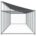 Pikkukuva 6 / 10: The Living Store Koiranhäkki katolla ja ovella harmaa 12x2x2 m galvanoitu teräs -  Koiranhäkit & aitaukset