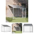 Pikkukuva 1 / 9: The Living Store Koiranhäkki katolla ja ovella harmaa 2x2x2 m galvanoitu teräs -  Koiranhäkit & aitaukset