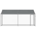 Pikkukuva 5 / 10: The Living Store Koiranhäkki katolla ja ovella harmaa 4x2x2 m galvanoitu teräs -  Koiranhäkit & aitaukset