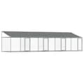 Pikkukuva 3 / 10: The Living Store Koiranhäkki katolla ja ovilla harmaa 8x2x2 m galvanoitu teräs -  Koiranhäkit & aitaukset