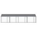 Pikkukuva 5 / 10: The Living Store Koiranhäkki katolla ja ovilla harmaa 8x2x2 m galvanoitu teräs -  Koiranhäkit & aitaukset
