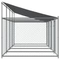Pikkukuva 6 / 10: The Living Store Koiranhäkki katolla ja ovilla harmaa 8x2x2 m galvanoitu teräs -  Koiranhäkit & aitaukset