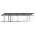 Pikkukuva 7 / 10: The Living Store Koiranhäkki katolla ja ovilla harmaa 8x2x2 m galvanoitu teräs -  Koiranhäkit & aitaukset