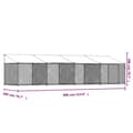 Pikkukuva 10 / 10: The Living Store Koiranhäkki katolla ja ovilla harmaa 8x2x2 m galvanoitu teräs -  Koiranhäkit & aitaukset