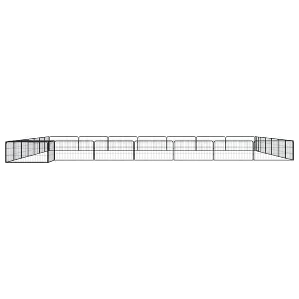 Hundebure & løbegårde - Living 28-panels hundegård 100x50 cm pulverlakeret stål sort