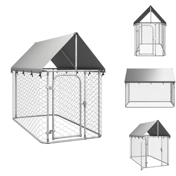 Koiranhäkit & aitaukset - Living Koiran ulkohäkki katoksella 200x100x150 cm
