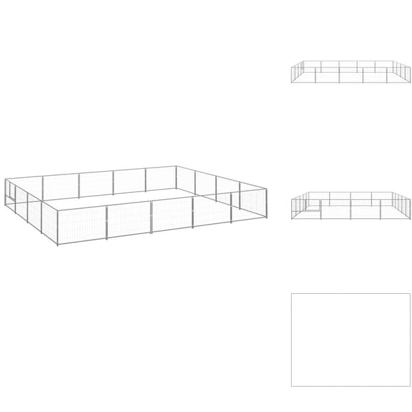 Koiranhäkit & aitaukset - Living Koiranhäkki hopea 20 m² teräs