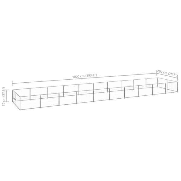 Koiranhäkit & aitaukset - Living Koiranhäkki hopea 20 m² teräs