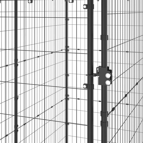 Koiranhäkit & aitaukset - Living Koiran ulkohäkki katolla teräs 110x220x180 cm