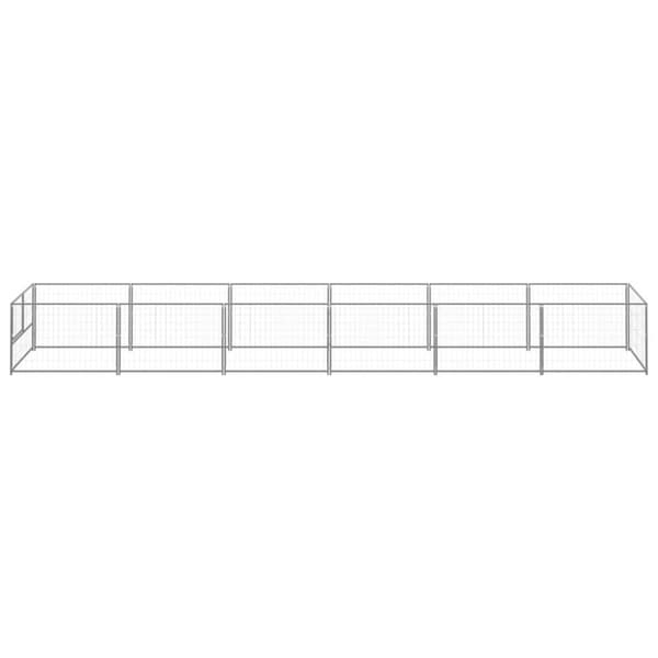Hundebure & løbegårde - Living hundeløbegård 6 m² stål sølvfarvet